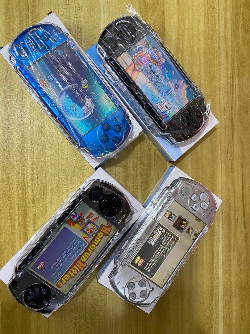 PSP 2000 SLIM MODEL 64GB / PSP 3000 SLIM MODEL 32GB (Category: Others) located in Marilao. Submitted by jannelle000 (Listing ID 1338234038, Image 3). Description: PSP 2000 SERIES SLIM 64GB PSP 3000 SERIES SLIM 32GB JAILBREAK ALREADY Available colors for psp 2000; BLACK, WHITE, SKY BLUE psp 3000 BLACK, SILVER, BLUE, No issues except for scratches (normal for PSP and 2nd hand) Inclusion, Psp 2000 unit Bnew battery Bnew charger Bnew 64GB Memory card
