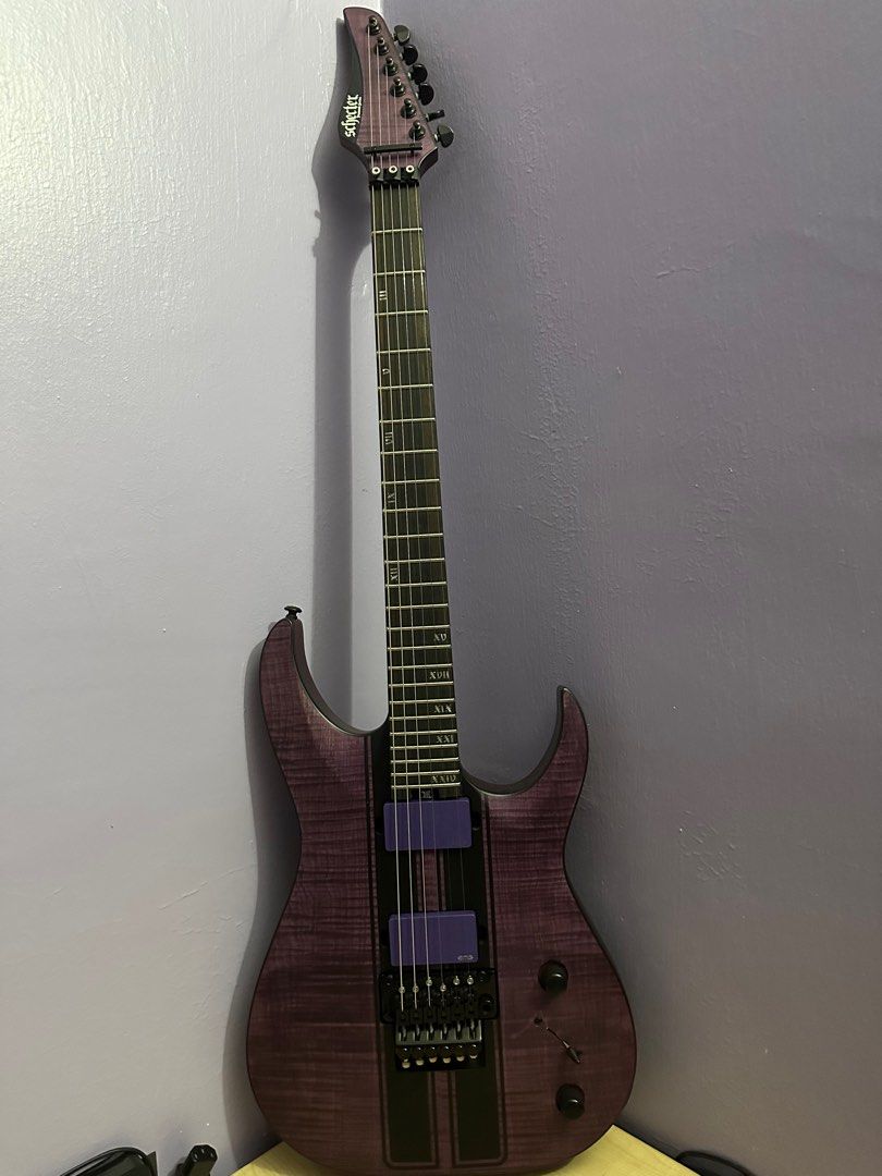 Schecter Banshee Floyd Rose Purple, Hobbies & Toys, Music & Media ...