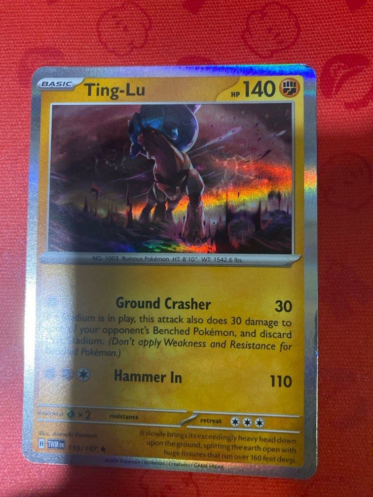 Shiny Ting-Lu Pokemon Card 110/167 140 hp fighting type , Hobbies & Toys, Memorabilia & Collectibles, Fan Merchandise on Carousell Shiny Ting-Lu Pokemon Card 110/167 140 hp fighting type , Hobbies & Toys, Memorabilia & Collectibles, Fan Merchandise on Carousell