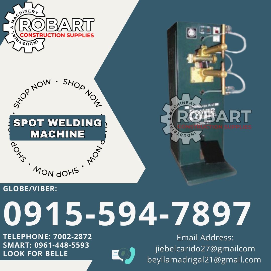 Spot Welding Machine (Category: Construction Tools & Equipment) located in Manila. Submitted by bellarobart (Listing ID 1338131252, Image 1). Description: Spot Welding Machine Brand: Powercraft Mdoel: PCSW DN25 25KVA 𝑹𝑶𝑩𝑨𝑹𝑻 𝑪𝑶𝑵𝑺𝑻𝑹𝑼𝑪𝑻𝑰𝑶𝑵 𝑺𝑼𝑷𝑷𝑳𝑰𝑬𝑺 Office Address: 1405 Yuseco St. Sta Cruz Manila SEND US MESSAGE FOR INQUIRIES ‼️‼️ Glb/Vibr: 0915-594-7897 Smrt: 0961-448-5593 Landline: (7746-6248 / 7002-2872) 𝓛𝓞𝓞𝓚 𝓕𝓞𝓡 �