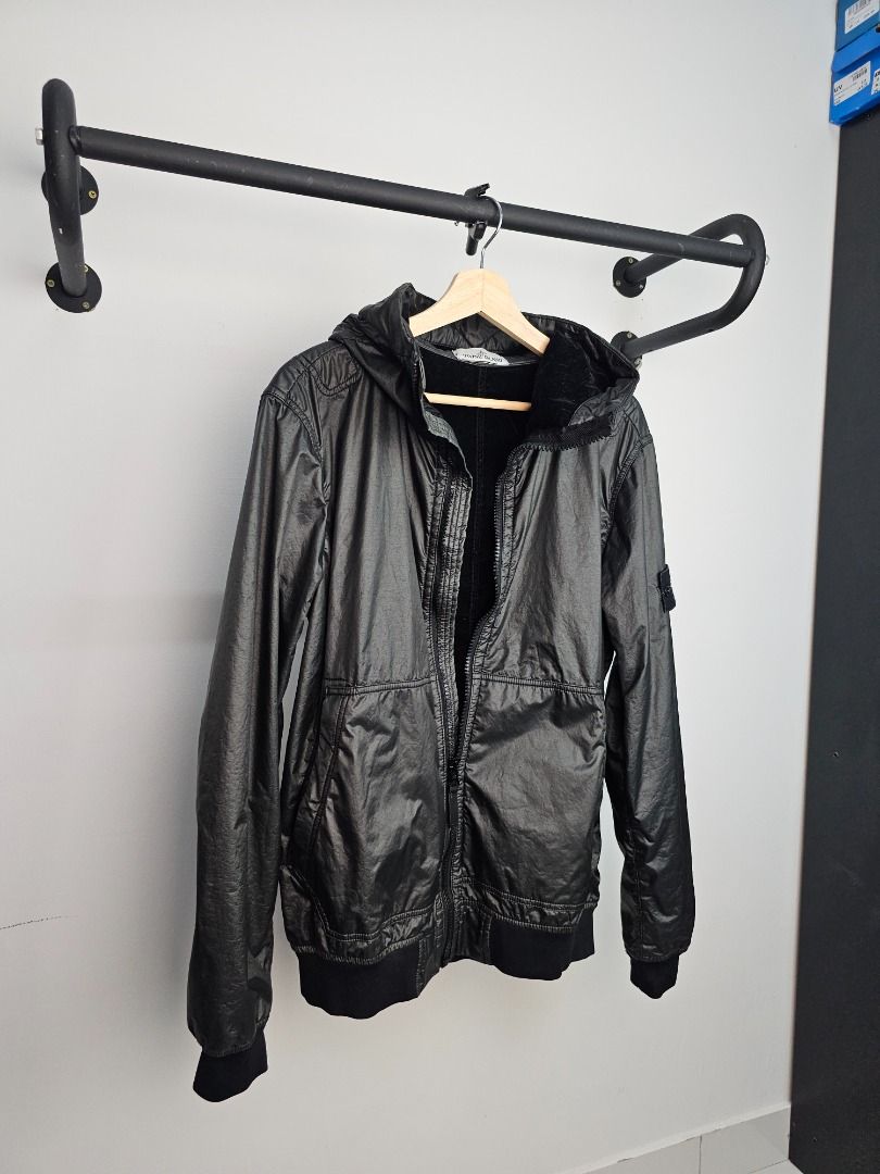 Stone island lamy flock jacket black cheap