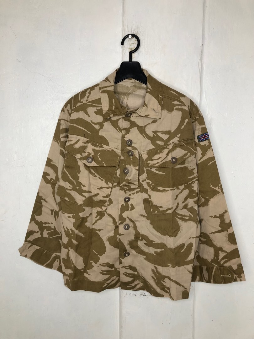 Vintage British Combat Tropical Desert Army Military Original DPM Field Camo Jacket Men s Fashion Coats Jackets and Outerwear on Carousell