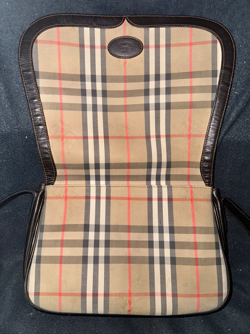 Vintage Burberry Nova Check Flap Shoulder Bag Luxury Bags Wallets on Carousell