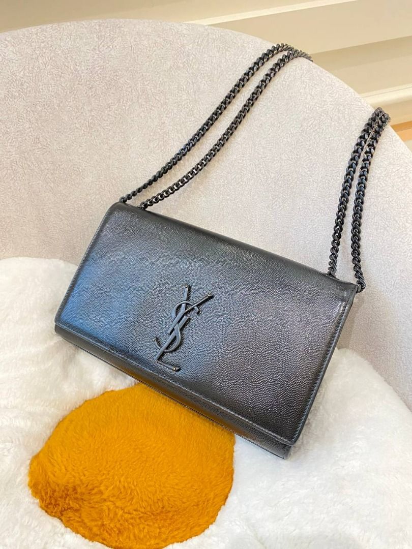 Ysl pebbled leather chain bag cheap