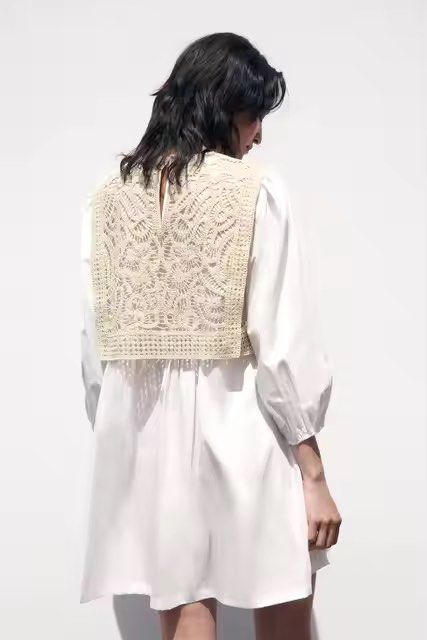 Zara white poplin dress (Category: Dresses) located in Cebu City. Submitted by prelovedceb (Listing ID 1338121951, Image 2). Description: Only used once :) This is in size medium. Note: Currently in the province so I can only ship via J&T/JRS. Ty! .