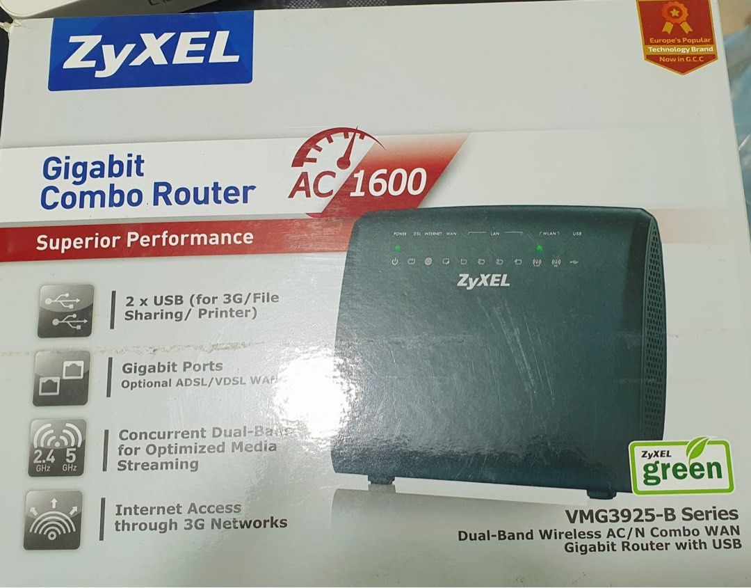 Zyxel Gigabit Combo Router (Category: Other Accessories) located in Manila. Submitted by pp_doesit (Listing ID 1338124567, Image 1). Description: Brand new Imus Cavite loc.