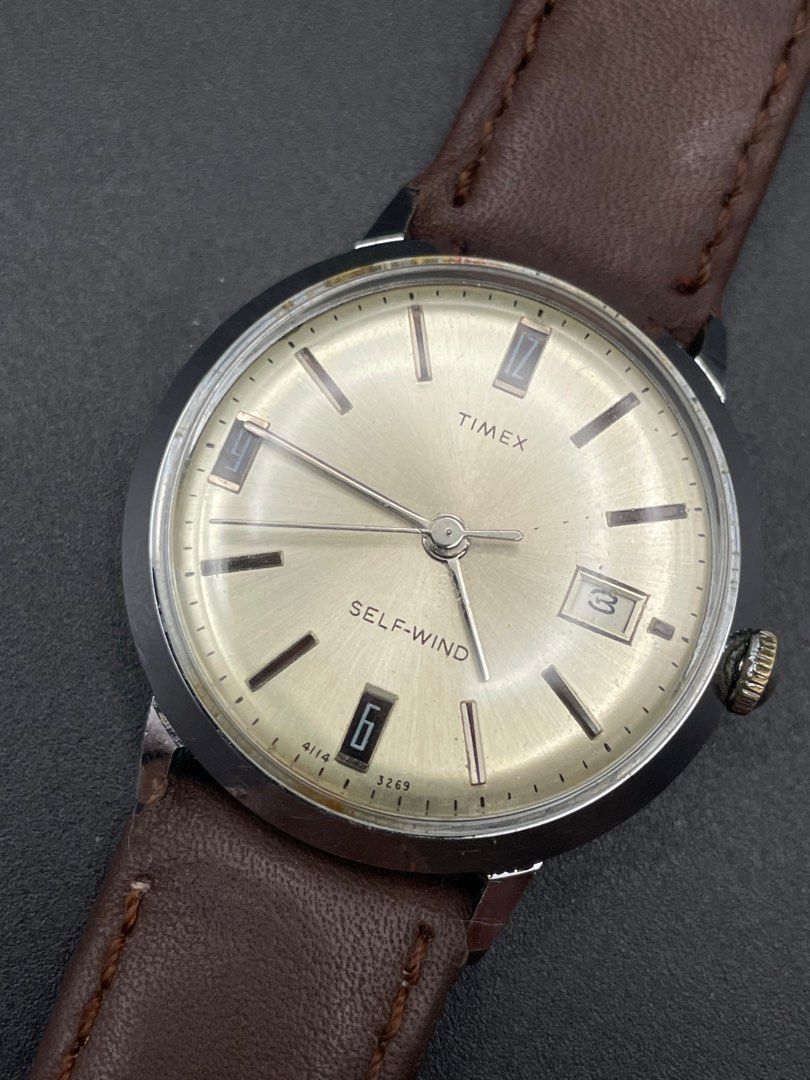 Vintage timex self winding watch new arrivals