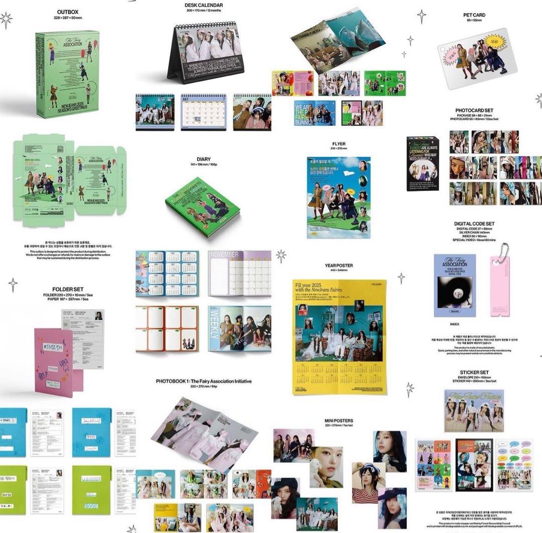 9/12截單 代購 NJ 小卡 特典 2025 年曆 NewJeans 2025 SEASON‘S GREETINGS, 預購 Carousell