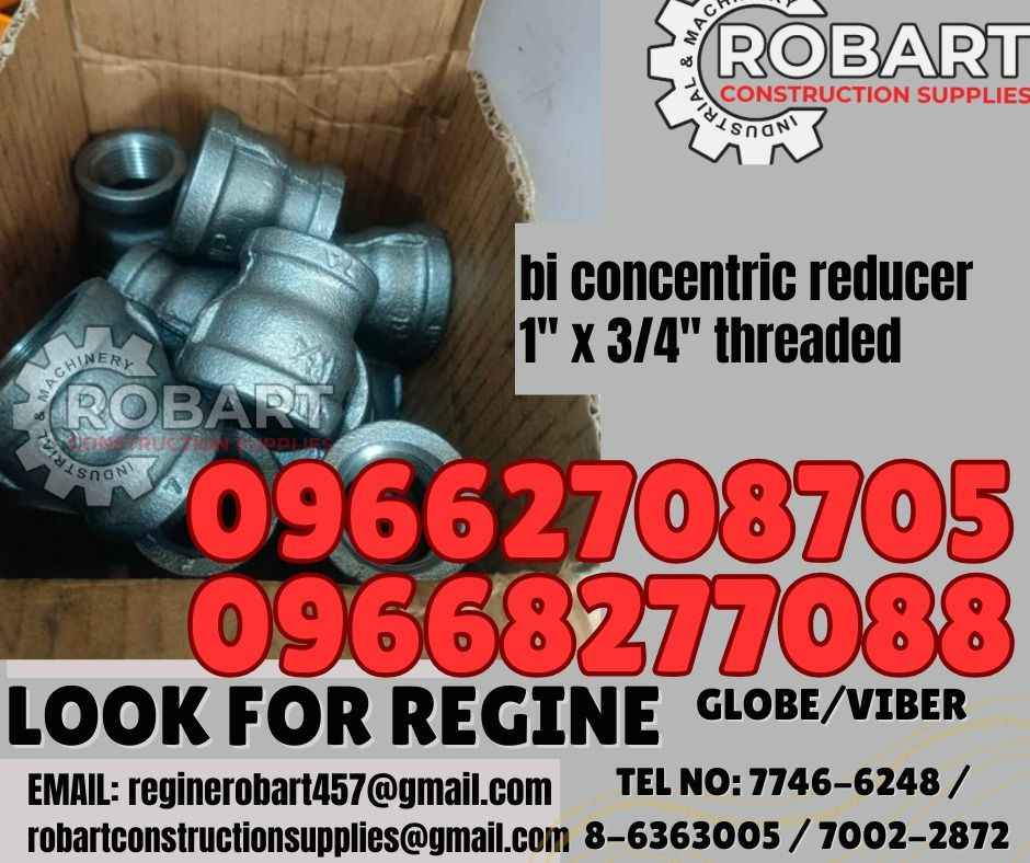 bi concentric reducer 1'' x 3/4'' threaded, Commercial & Industrial ...