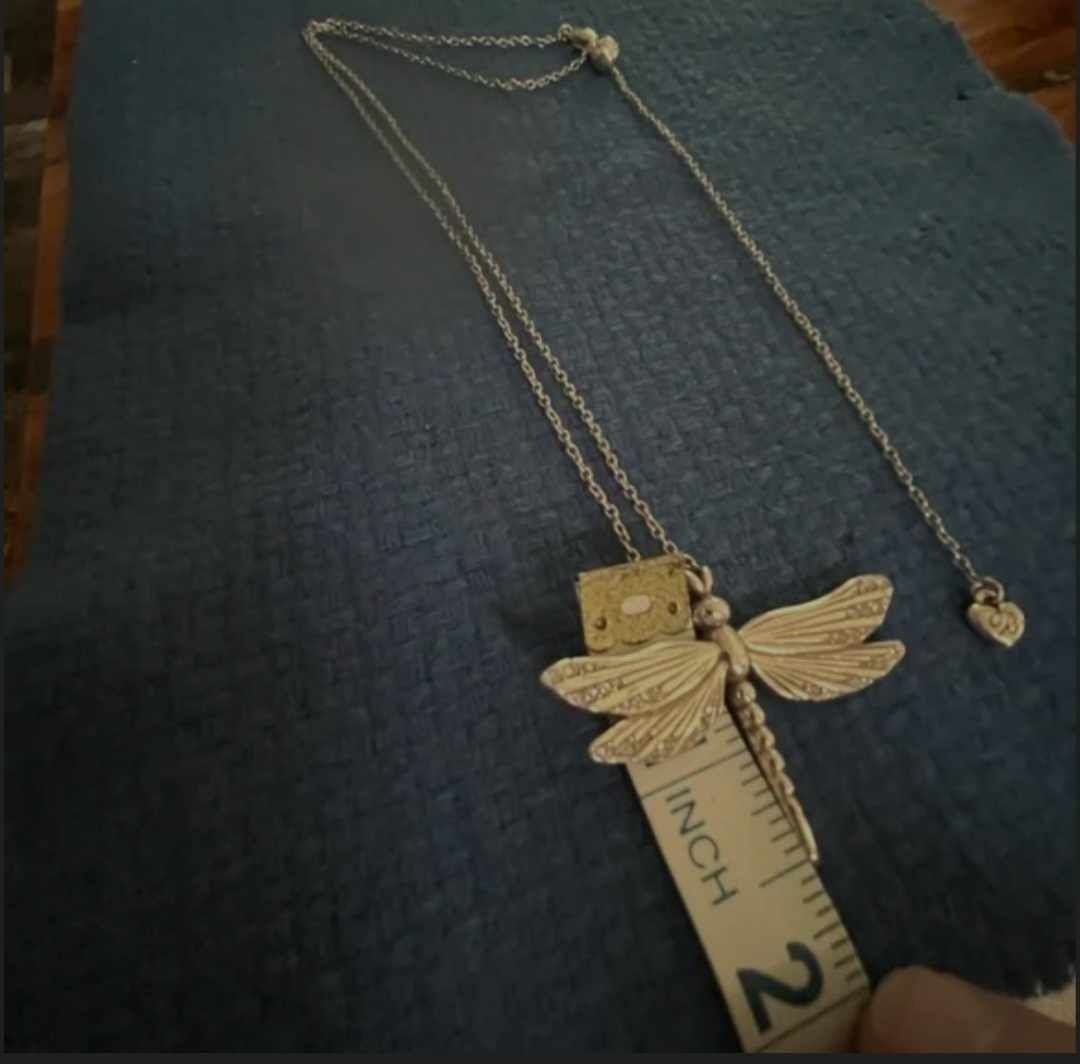 Brighton Solstice Dragonfly Necklace Silver