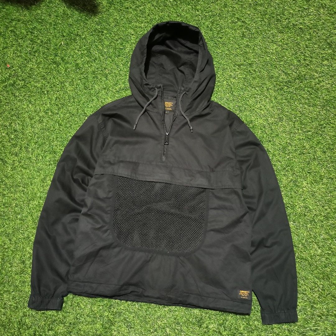 Carhartt Wip Anker Pullover jaket Jaket Cagoule Anorak Saku Doraemon Outdoor Casual Fesyen Pria Pakaian Atasan di Carousell