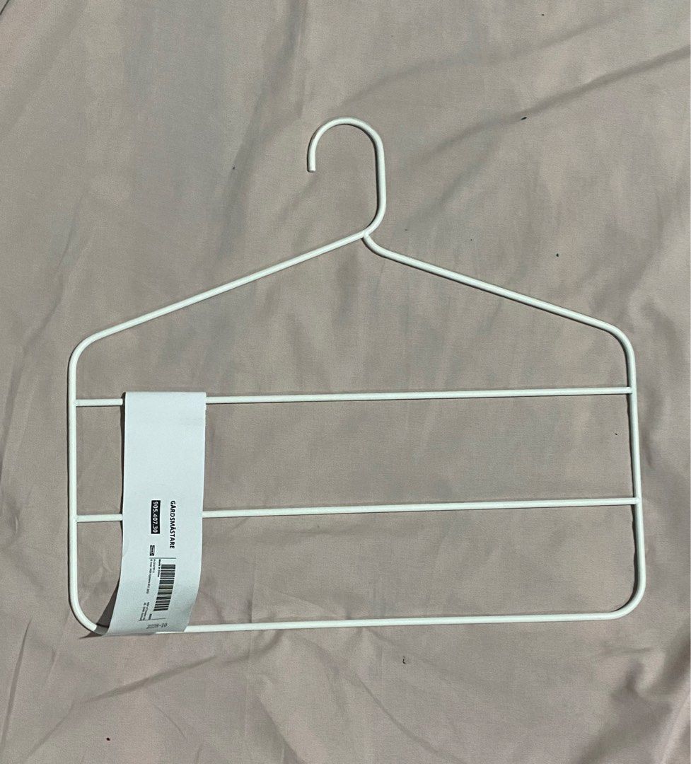 Ikea Pants and Skirt Hanger (Category: Hooks & Hangers) located in Pateros City. Submitted by suijionrandom (Listing ID 1338391094, Image 1). Description: Ikea White Pants and Skirt Hanger Brand new Available - 7 pcs (₱140 per piece).
