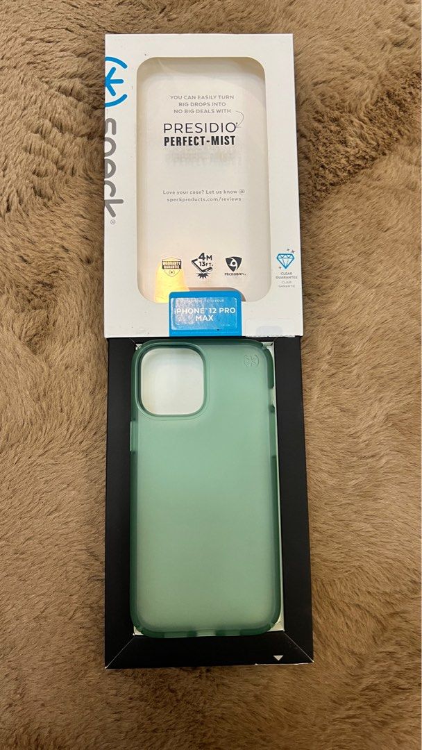 iPhone 12 ProMax Speck Casing - Original (Category: Cases & Sleeves) located in Mandaluyong City. Submitted by ilovenicethings888 (Listing ID 1338405532, Image 1). Description: 1200 for both casing already. Brand new, never been used. Bought a wrong casing/unit for my phone. .