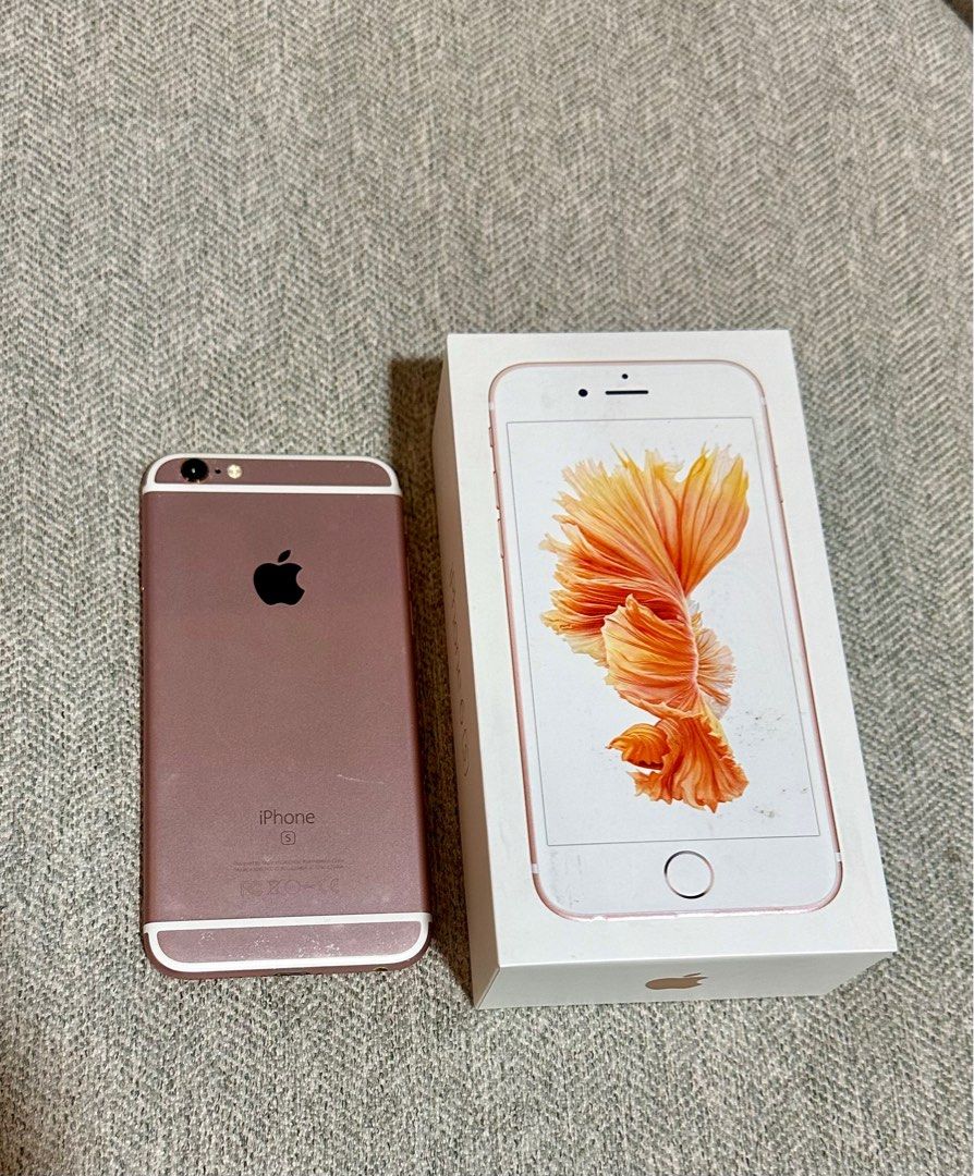 iPhone 6S (64 GB) (Category: iPhone 6 Series) located in Mandaluyong City. Submitted by msi17 (Listing ID 1338396809, Image 1). Description: iPhone 6S (64 GB) - First owner - No history of repair but in well used condition - Battery Health: 67% (original battery) - With box and unused headset - Open to any sim - Issue : with LCD crack at the bottom part but still functional and screen is readable; minor scratches at the back and side.