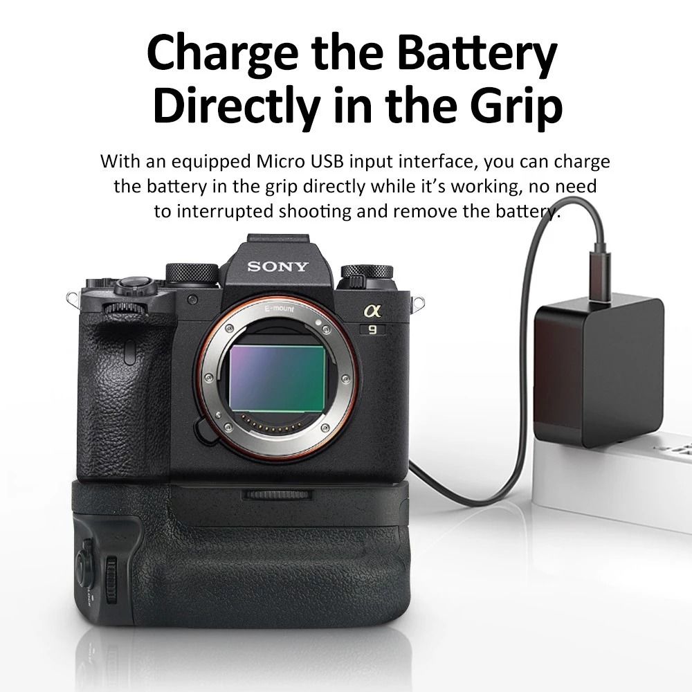 KingMa] VG-C4EM Premium Camera Replacement Battery Grip for Sony A9 II/A7R IV/A7M IV/A7RM IV Cameras / VG C4EM62864721308931111