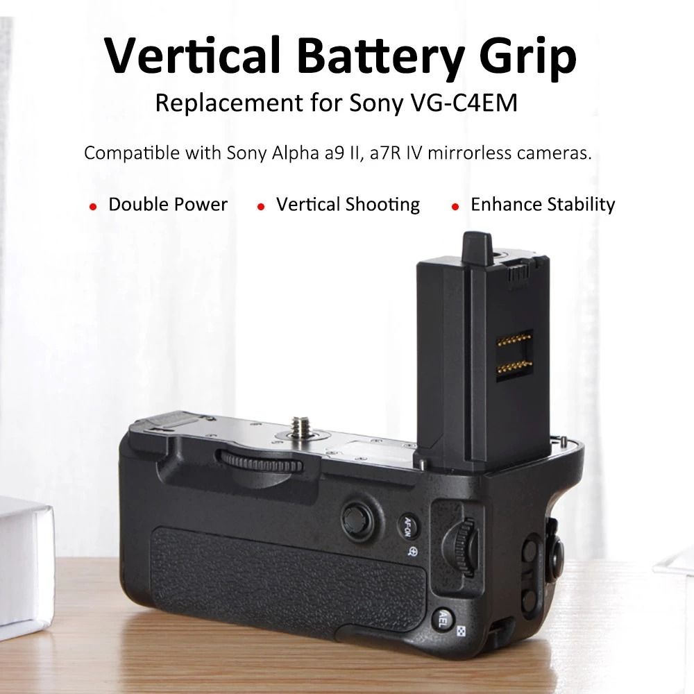 KingMa] VG-C4EM Premium Camera Replacement Battery Grip for Sony A9 II/A7R IV/A7M IV/A7RM IV Cameras / VG C4EM62864721308931117