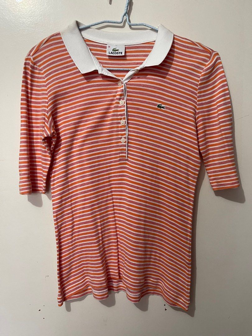 Lacoste stripes sleeve (Category: Shirts) located in San Pedro. Submitted by sieee08 (Listing ID 1338338477, Image 2). Description: Lacoste Stripes sleeve womens -size: 38 -24x16 -Good Condition -Mod: j&t or lalamove -Mop: Gcash .