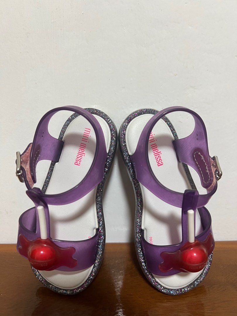 Mini Melissa Purple Glitter Lollipop 14.5cm Babies Kids Babies Kids Fashion on Carousell