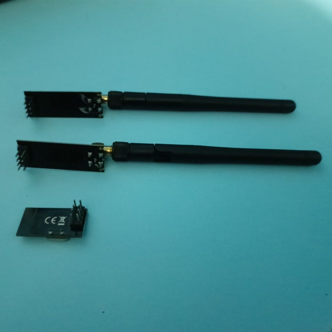 nRF24L01 | Wireless 2.4Ghz Transceiver PA+LNA (Category: Networking) located in Calamba. Submitted by keitho_ (Listing ID 1338415215, Image 2). Description: ₱100 For all Compatible with Arduino Uno, Nano, Micro, MEGA, ESPs and other platforms. Issue: All are working but one has a snapped antenna line which reduces its range to be comparable to non-PA/LNA version. Do note that the antenna is actually replaceable. Please check my other listings jus