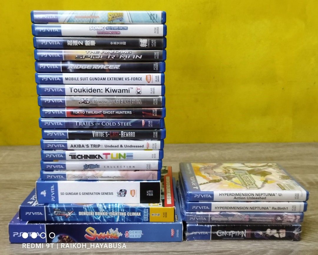 Pre-loved PSVita Games For Sale (Category: PlayStation) located in Dasmarinas. Submitted by nixx_hayabusa (Listing ID 1338456321, Image 1). Description: Sacrifice Sale Of My Pre-Loved PSVita Games😥😥😥 Price List: Akiba's trip 1,500 Trails Of Cold Steel -SOLD- Virtue's last reward 1,000 DJ Max Technica Tune 1,000 Code realize 900 Sly Cooper Collection 1,800 Tokyo Twilight Ghost Hunters 800 Spongebob Hero Pants 3,000 SONIC & All Stars Racing 1,00