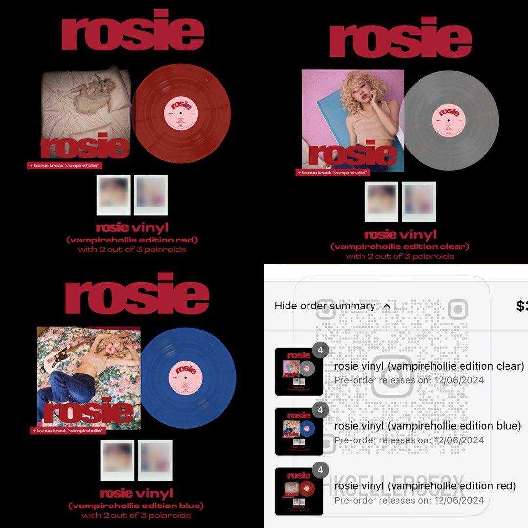 【アディ男】 rosie LP (vampirehollie edit.) Amazon.co.jp: BLACKPINK ROSÉ rosie 1st Studio Album LP