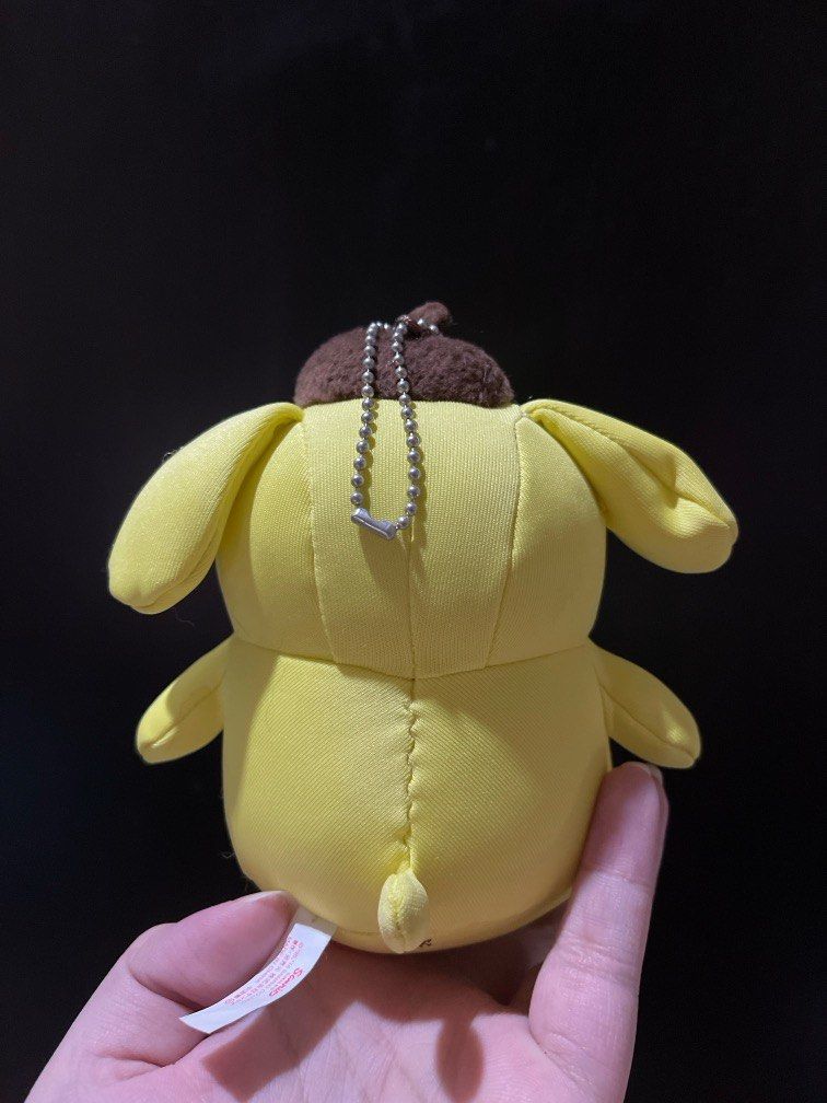 Sanrio Pompompurin Cherry plush charm (Category: Plushies & Soft Toys) located in Calamba. Submitted by itsceline (Listing ID 1338456932, Image 2). Description: Pompom with cherry 🧡 no paper tag but in good condition .