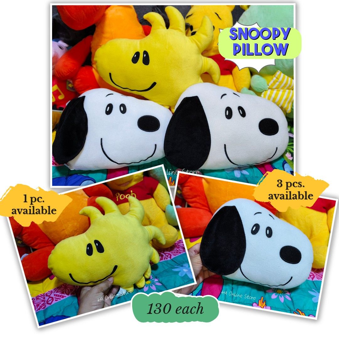 SNOOPY Pillow (Category: Plushies & Soft Toys) located in Cavite. Submitted by namelessmaee (Listing ID 1338467623, Image 1). Description: Loc - Villa Tanza Subd Biga Tanza Cavite MOP - GCash MOD - Pick up / Lalamove / J&T / $hopee CO Shipping cost will be shouldered by the buyer. Items are sold as is. First to pay po tayo..