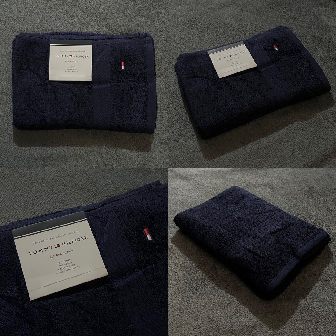Tommy Hilfiger All American II Bath Towel Blue Beauty Personal Care Bath Body Bath on Carousell