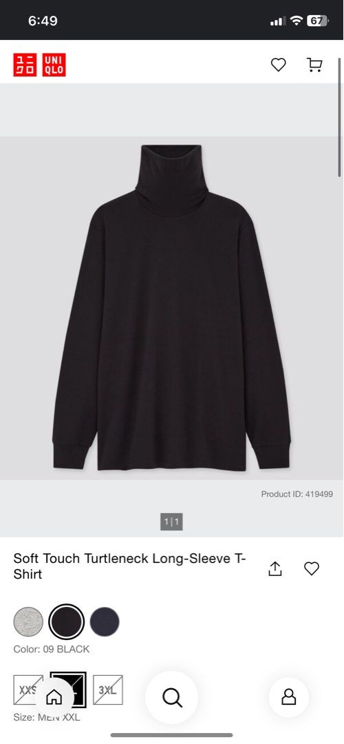 Uniqlo soft touch turtleneck hot sale