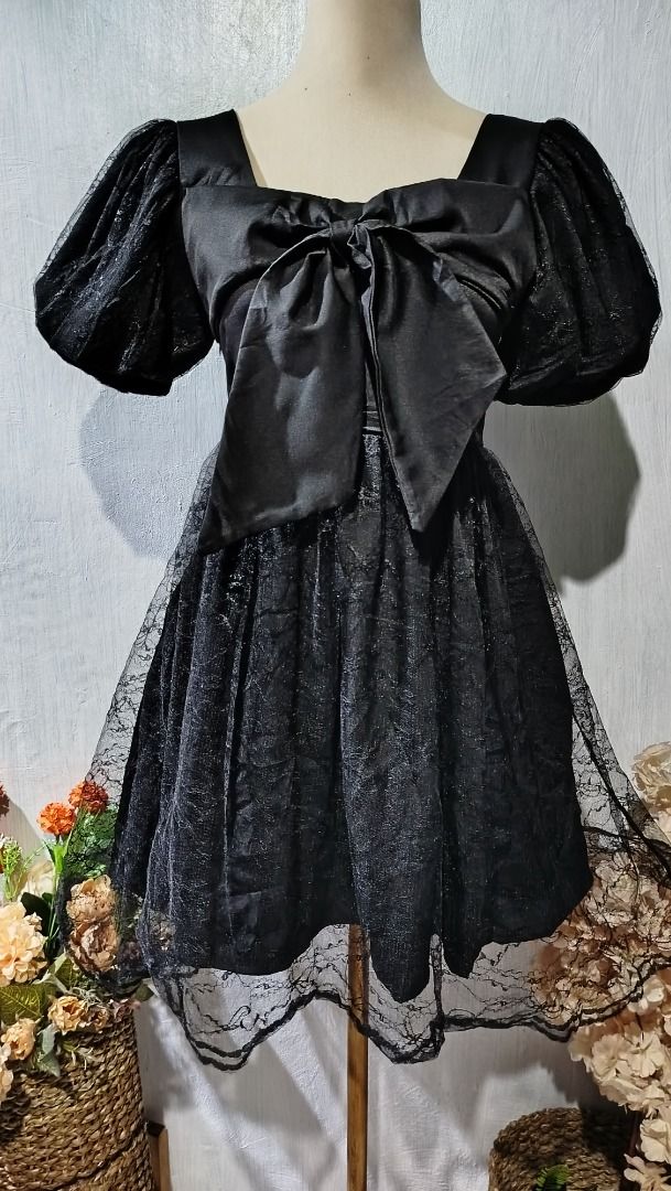 Vintage black lace dress outlet