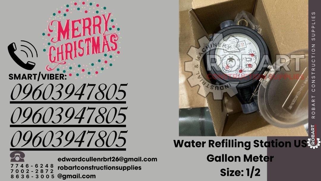 Water Refilling Station US Gallon Meter Size: 1/2, Commercial ...
