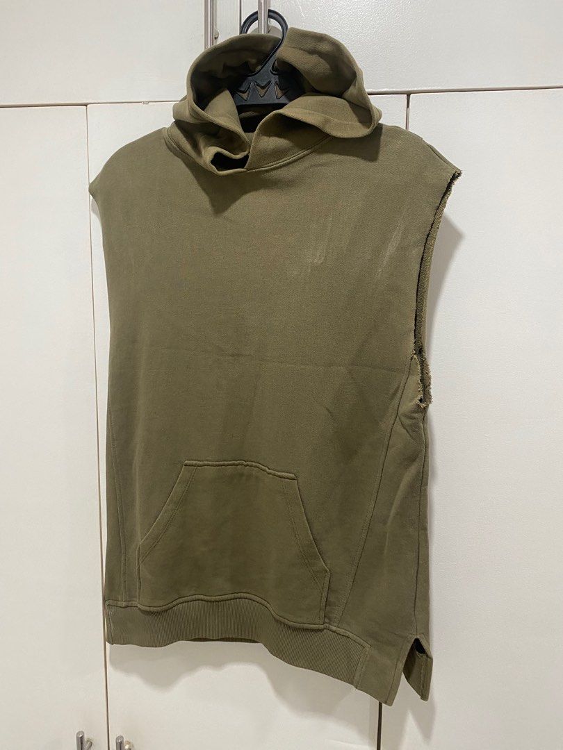 Zara sleeveless hoodie on sale