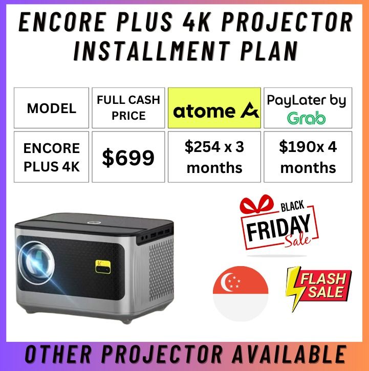 6 months installment plan by Atome New 2025 model ENCORE PLUS Projector ...