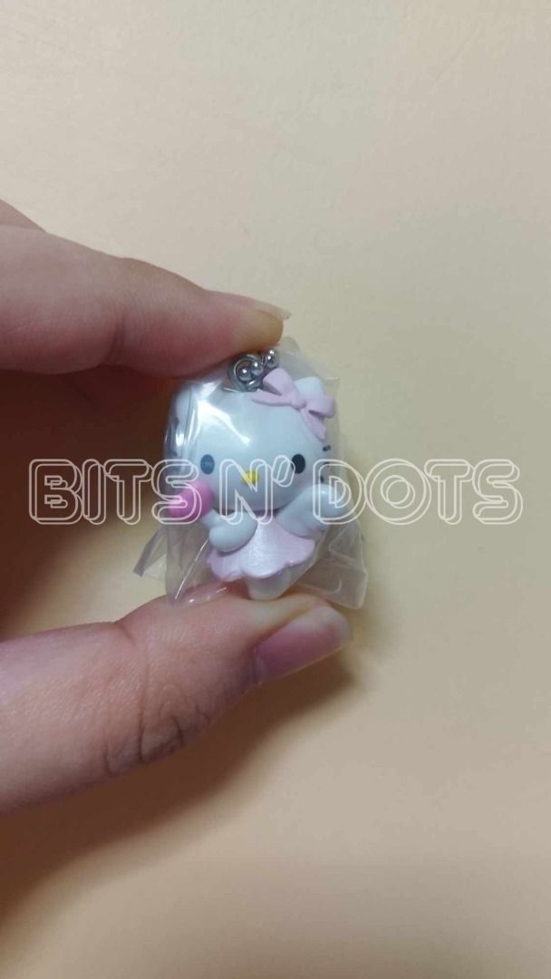 Bandai Sanrio Dreaming Angels keychain accessory gashapon (Category: Character Goods) located in Manila. Submitted by mandaringhost (Listing ID 1338598861, Image 3). Description: Brand new and authentic Sanrio keychains from Bandai! These cute angels comes with a shiny iridescent coloration! Update: Out of stock as of 2/11/25! will try restocking again thank you ^^ Pricelist: Hello Kitty - 280 Pompompurin - 260 My Melody - 260 Kuromi - 280 Cinnam