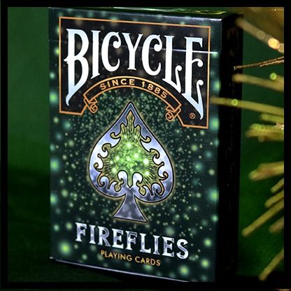 Bicycle Fireflies Playing Cards (Category: Board Games & Puzzles) located in Quezon City. Submitted by vdecks (Listing ID 1338487488, Image 2). Description: There is nothing more special than sitting out on the porch during a warm summer night and watching fields of fireflies... until now. We are here to bring the magic of those summer nights to you with the Bicycle Fireflies Playing Cards by Collectable Playing Cards. This custom design will sur