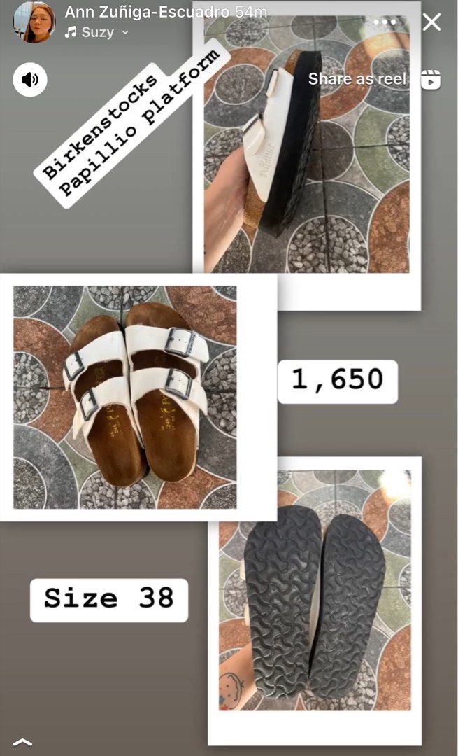 Birkenstock Arizona Platform size 38 (Category: Slippers and slides) located in Manila. Submitted by lean14 (Listing ID 1338553710, Image 1). Description: With minimal stain di naman halata pagsuot No heel drag no toe drag Papillio by Birkenstock Size 38 rf platform .