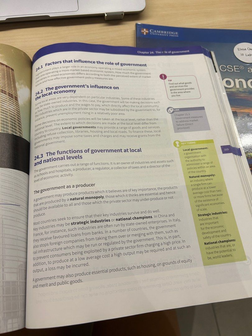 Cambridge IGCSE And O Level Economics Second Edition Textbook ...