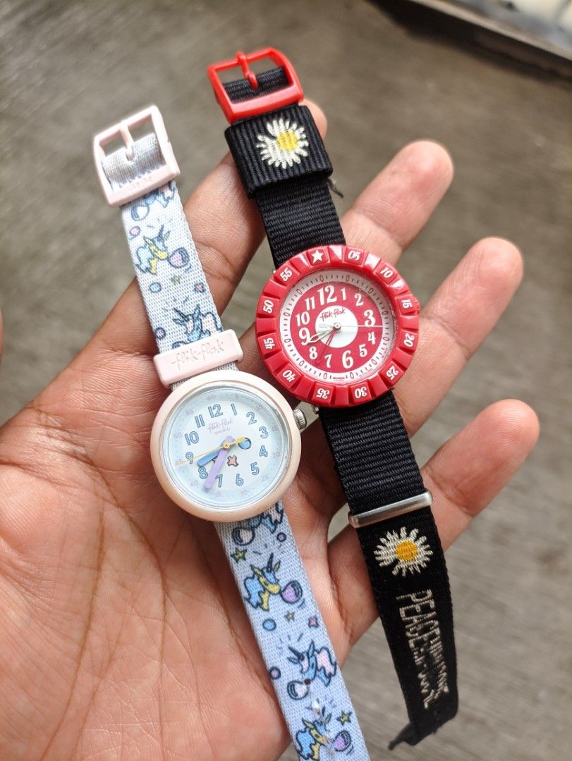 Jam Tangan Flik Flak By Swatch Second Original Fesyen Wanita Jam Tangan di Carousell