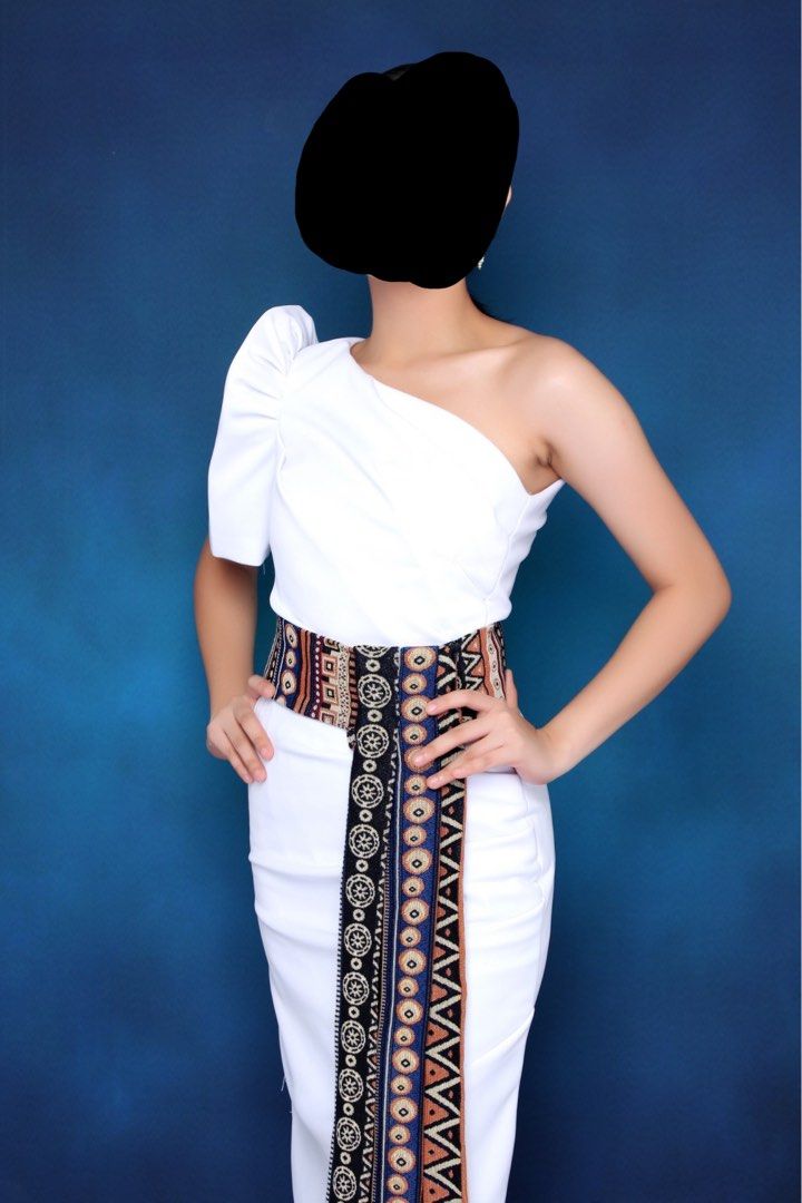 MODERN FILIPINIA A (Category: Evening dresses & gowns) located in Manila. Submitted by khring (Listing ID 1338515124, Image 1). Description: FOR SALE baccalaureate mass lang nagamit. Pinatahi. bagong bago pa sya. Small size model waist 27 .