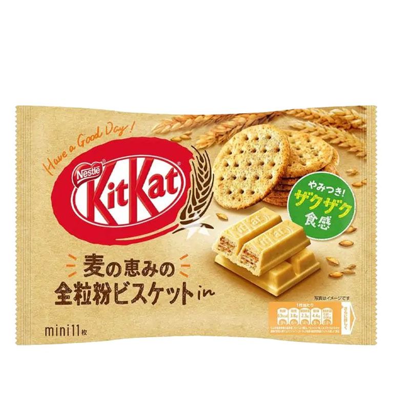 Nestle Japanese KitKat Mugi Whole Grain Biscuit Mini Bars 11 Pcs ...