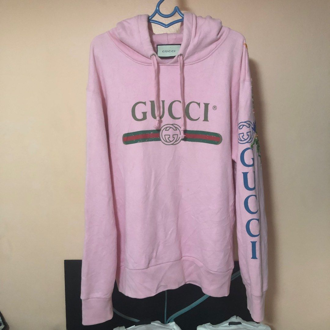 Gucci pink dragon hoodie hot sale