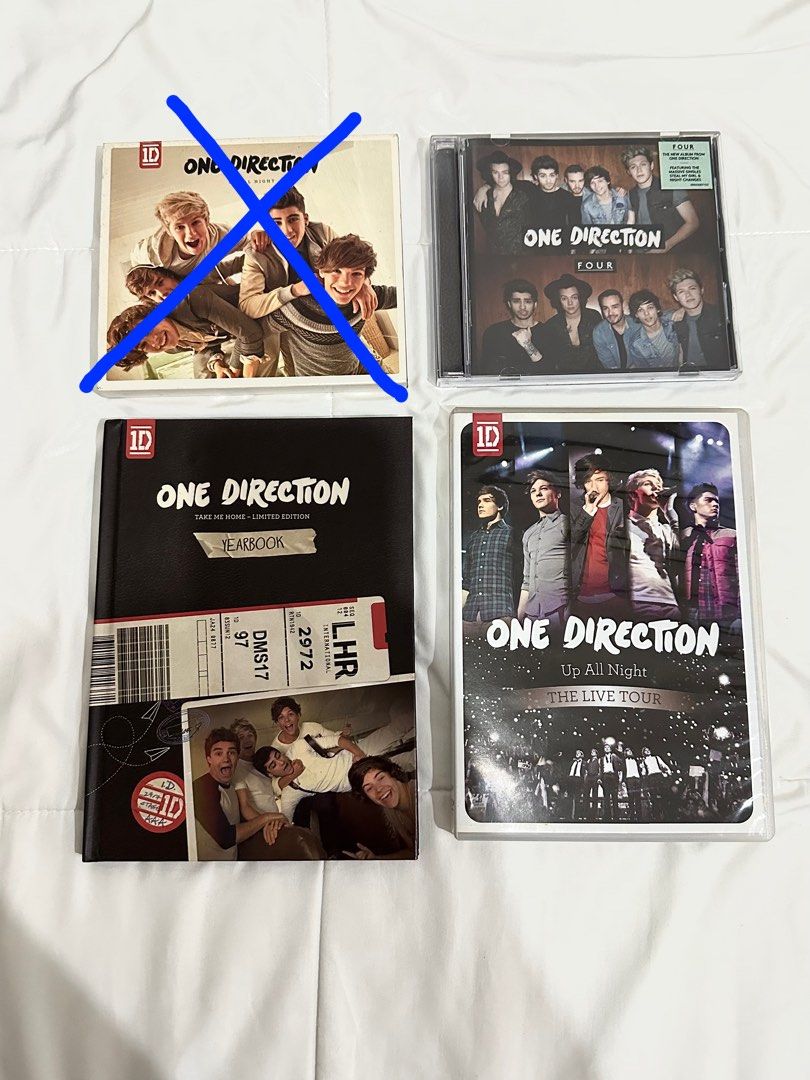One Direction Album Bundle (Category: CDs & DVDs) located in San Juan City. Submitted by sellingforless__ (Listing ID 1334033732, Image 1). Description: 4 albums: 1. Up All Night 2. Up All Night Live Tour 3. Four 4. Take Me Home (limited edition) Good as new! Played only less than 5x then just kept it.