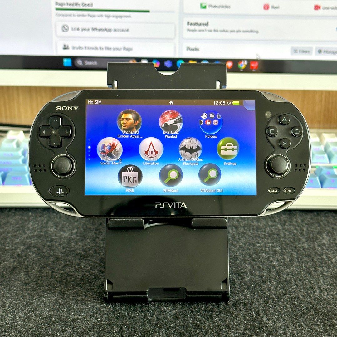 PS Vita OLED 3G 64GB JB (Category: PlayStation) located in Quezon City. Submitted by consoleciety (Listing ID 1338504370, Image 1). Description: PS Vita OLED 3G 64GB - ₱5,000 —JB with random games installed —with PKGj where you can download games —with SIM tray but untested —all functions working —92% battery health which is very high for this model —preloved so expect signs of use —orange burns on sides noticeable on black backgrounds. if white/