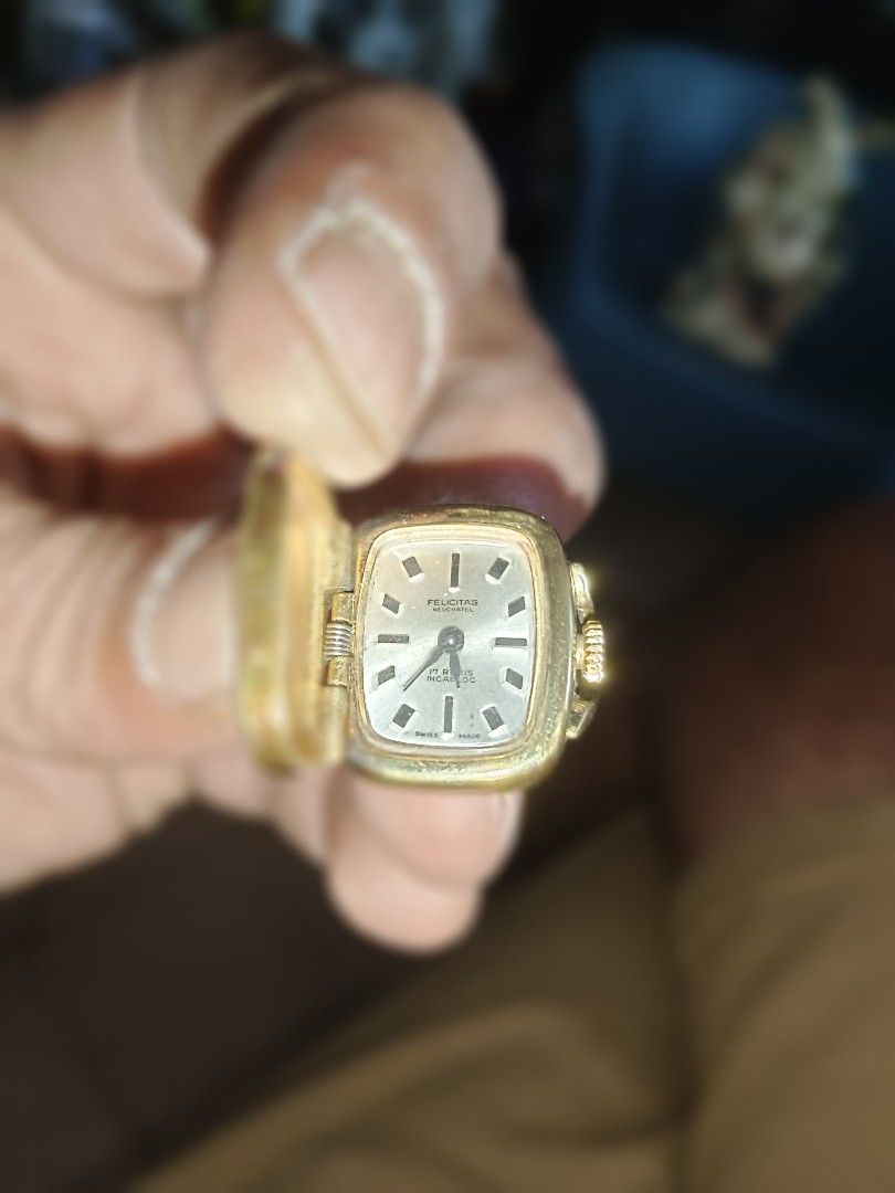 Rare Vintage Felicitas Neuchatel Manual Winding Mechanical Ring Watch Women s Fashion Watches Accessories Watches on Carousell