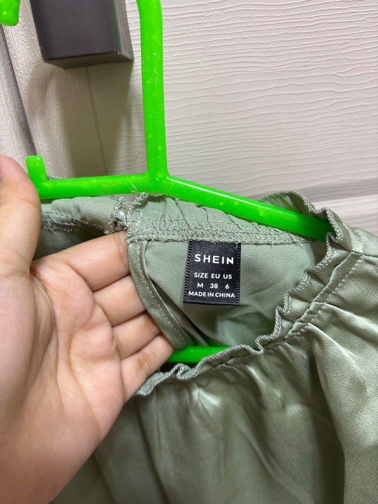 Shein Blouse (Category: Blouses) located in Pasig City. Submitted by ez_declutterz (Listing ID 1338581535, Image 2). Description: Just washed. Never used. .