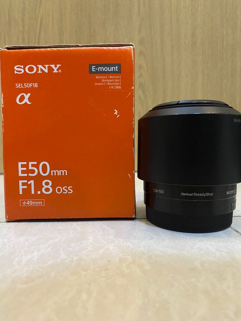Sony Prime Lens E50mm f1.8 oss (Category: Lens & Kits) located in Taguig. Submitted by cire.d (Listing ID 1338635939, Image 1). Description: No issues Tried and tested to capture very sharp images Perfect for portrait Bought the item directly from Henrys Camera Test all you want RFS: Upgrading.