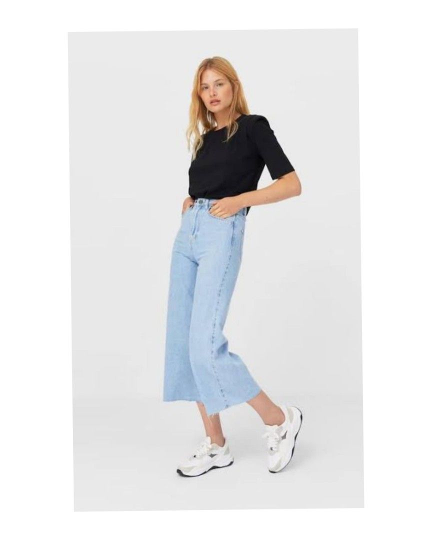 Stradivarius jeans culotte cheap