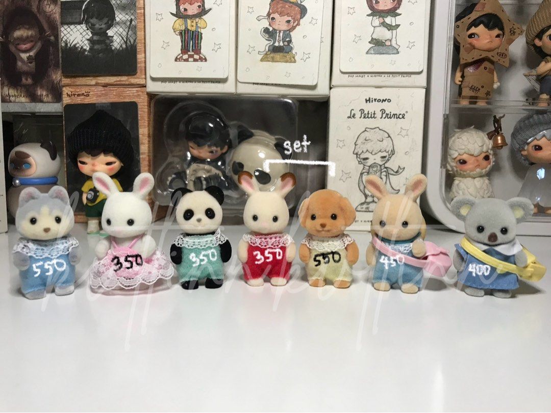 Sylvanian Families Husky, Snow Rabbit, Panda, Choco Rabbit, Toy Poodle, Milk Rabbit, Nursery Koala (Category: Plushies & Soft Toys) located in Rizal. Submitted by kvtlinn (Listing ID 1338527107, Image 1). Description: ‼️ LAST AVAILABLE : husky 𐙚˙ sylv toddlers : husky : milk rabbit w bag & hat - ❌ sold : snow rabbit - ❌ sold : panda - ❌ sold : choco rabbit + toy poodle - ❌ sold : nursery koala - ❌ sold 𓏔 all good / mint condi ◟✦ gcash, maya ◟✦ 