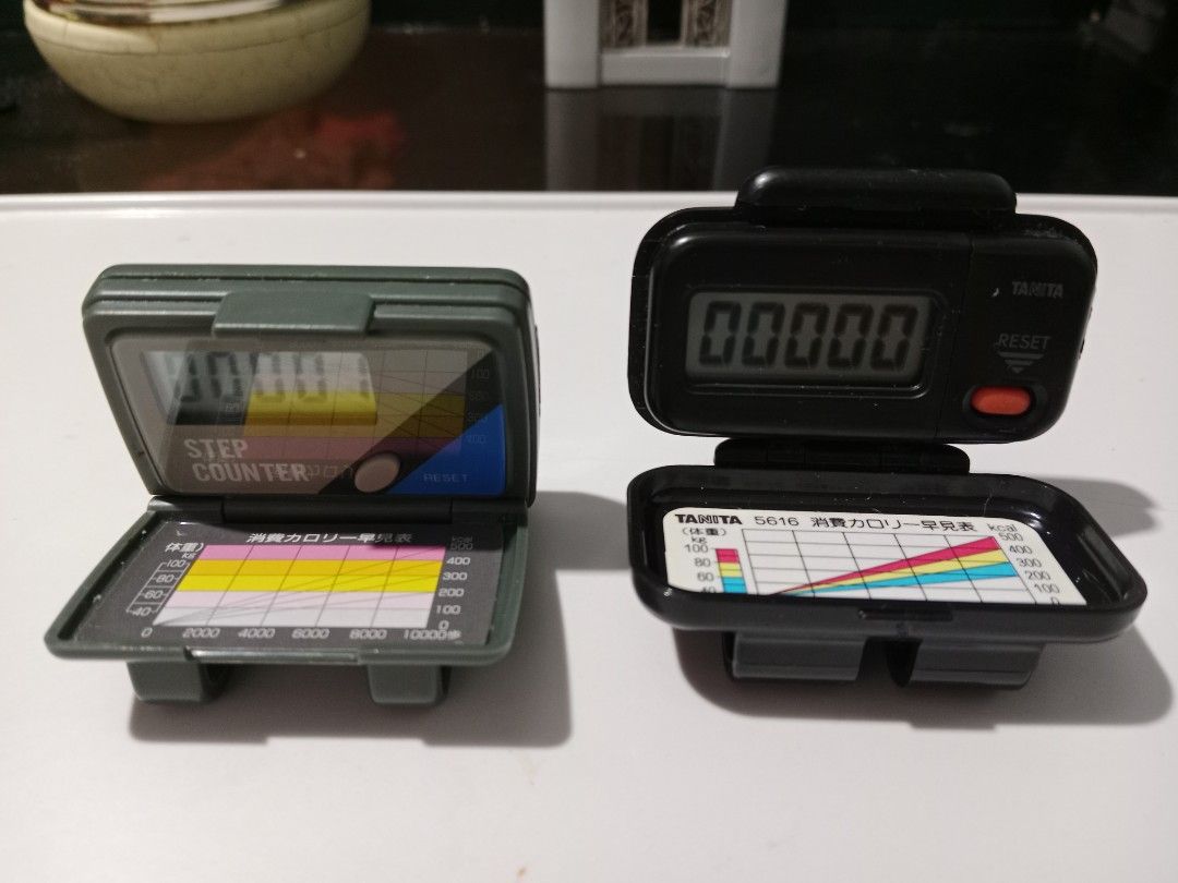 Two (2) pieces step counter / pedometer ( Spalding & Tanita brands) (Category: Health Monitors & Weighing Scales) located in Tabaco. Submitted by fritznicoleshoppe (Listing ID 1338603041, Image 1). Description: Two (2) pieces step counter / pedometer ( Spalding & Tanita brands). Working po pero selling as is since these are not bran new.