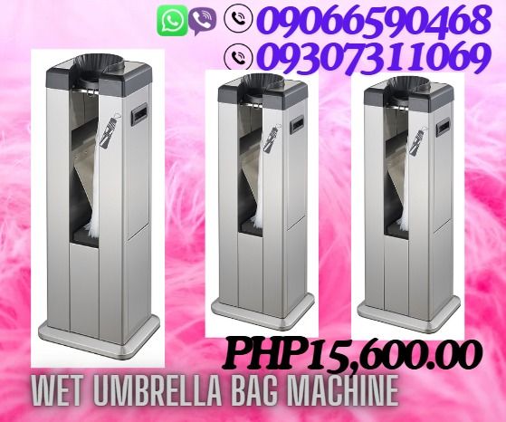 Umbrella wrapping or Umbrella Bag machine (Category: Umbrellas) located in Caloocan City. Submitted by royalbird.87c50e (Listing ID 1338552001, Image 1). Description: ✅ Guaranteed lowest price ✅ Quality products ✅ Big discount for bulk orders ✅ 100% LEGIT TRUSTED SUPPLIER! ✅ With Complete Legal Documents ✅ BIR Registered material: top:PP, body: 410SUS accessory: with 100pcs short umbrella bag item size:325*290*863mm".